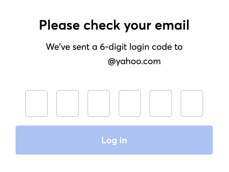 Verification code entry